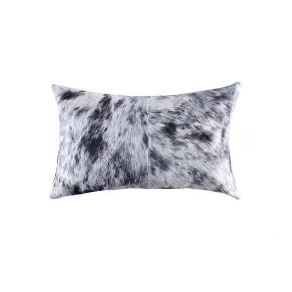 Natural Home Decor Torino Cowhide Pillow | 1-Piece | S & p black/white | 12"x20" - Picture 1 of 2